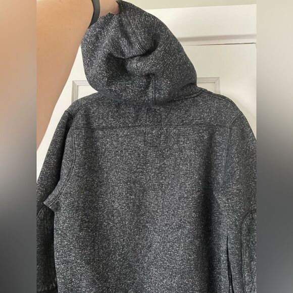 Billabong Men's Distressed Hoodie with Buttons Size Medium Dark Gray Surfer - Picture 3 of 6